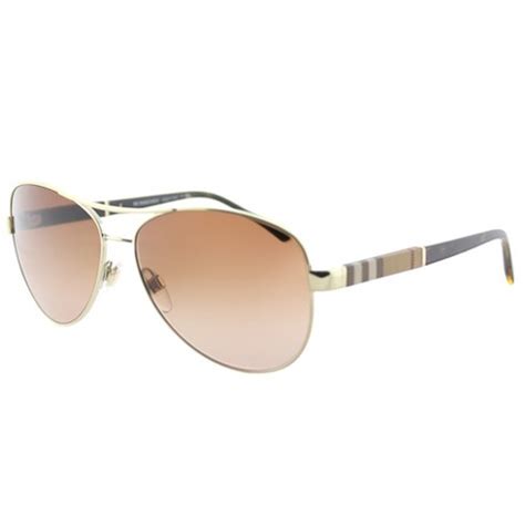 BURBERRY BE3080 Aviator Sunglasses For Women+ BUNDLE .